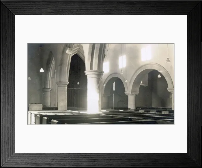 Framed Print : St Mary's Church, interior view looking NW across the nave, Charlbury, Oxfordshire Date: 1930s Framed Print : St Mary's Church, interior view looking NW across the nave, Charlbury, Oxfordshire Date: 1930s