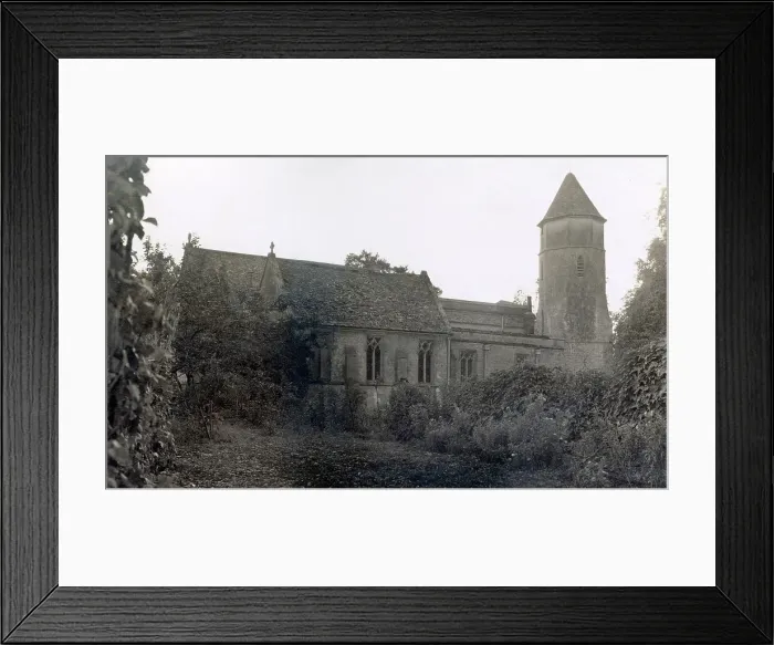 Framed Print : St Mary's Church, Cogges, viewed from the north, near Witney, Oxfordshire Date: 1930s Framed Print : St Mary's Church, Cogges, viewed from the north, near Witney, Oxfordshire Date: 1930s