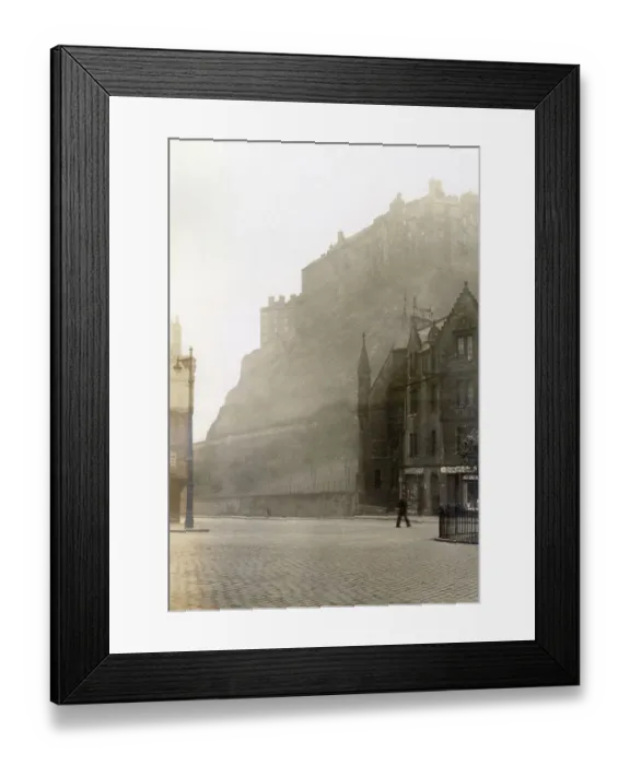 Framed Print : The Castle, viewed from the south, from the Grassmarket, Edinburgh, Scotland Date: 1930s Framed Print : The Castle, viewed from the south, from the Grassmarket, Edinburgh, Scotland Date: 1930s