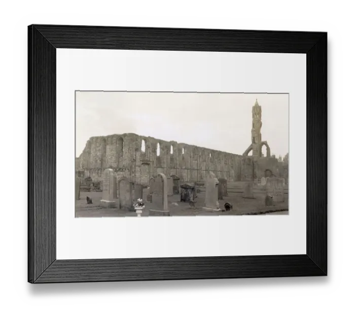 Framed Print : Cathedral of St Andrew, St Andrews, Fife, Scotland - ruins of south transept and nave, looking SW Date: 1930s Framed Print : Cathedral of St Andrew, St Andrews, Fife, Scotland - ruins of south transept and nave, looking SW Date: 1930s