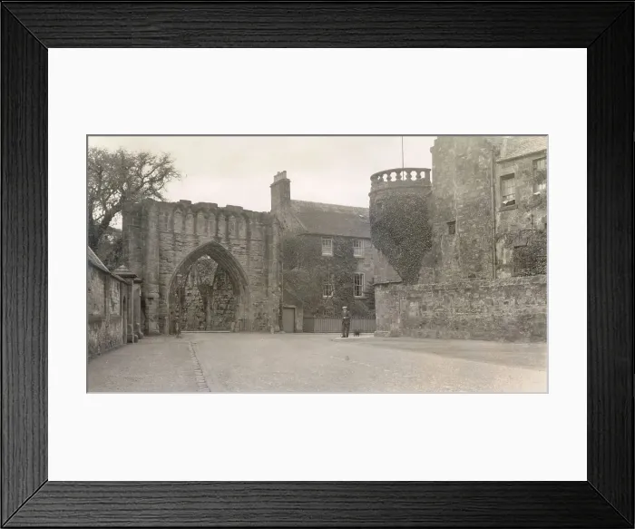 Framed Print : Priory Gateway (The Pends) and old houses, St Andrews, Fife, Scotland Date: 1930s Framed Print : Priory Gateway (The Pends) and old houses, St Andrews, Fife, Scotland Date: 1930s