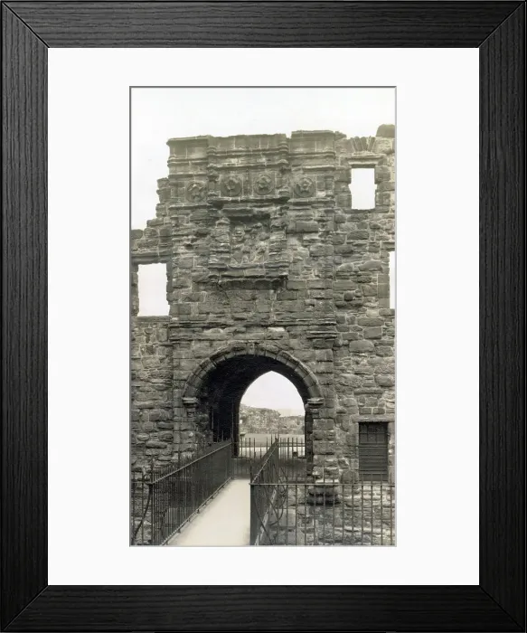 Framed Print : Gateway of ruined Castle, St Andrews, Fife, Scotland Date: 1930s Framed Print : Gateway of ruined Castle, St Andrews, Fife, Scotland Date: 1930s