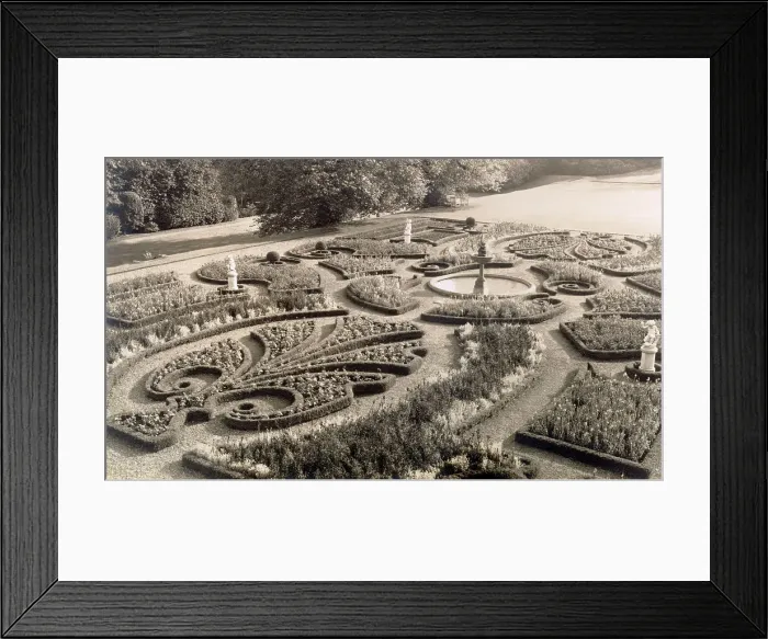 Framed Print : French garden, Kilconquhar House, Fife, Scotland Framed Print : French garden, Kilconquhar House, Fife, Scotland