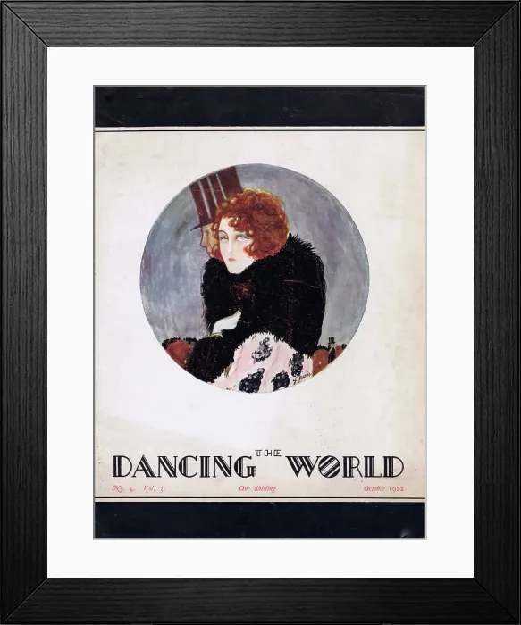 Framed Print : Cover for Dancing World magazine, October 1922 Framed Print : Cover for Dancing World magazine, October 1922