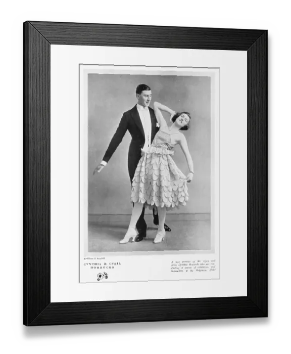 Framed Print : Portrait of the ballroom dancers Cynthia and Cyril Horrocks