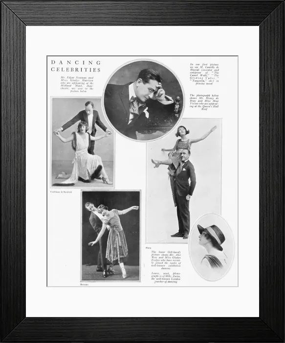 Framed Print : A few top London dancing celebrities, 1922 Framed Print : A few top London dancing celebrities, 1922