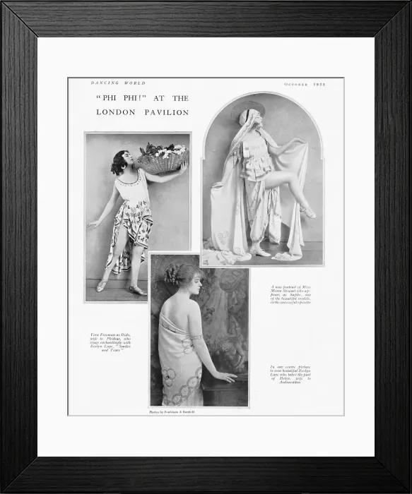 Framed Print : Three stars of C. B. Cochran's Phi Phi at the London Pavilion Framed Print : Three stars of C. B. Cochran's Phi Phi at the London Pavilion