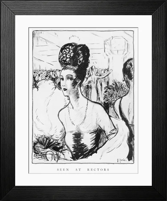 Framed Print : Art deco sketch by G. Peres of a glamorous young lady, 1922 Framed Print : Art deco sketch by G. Peres of a glamorous young lady, 1922