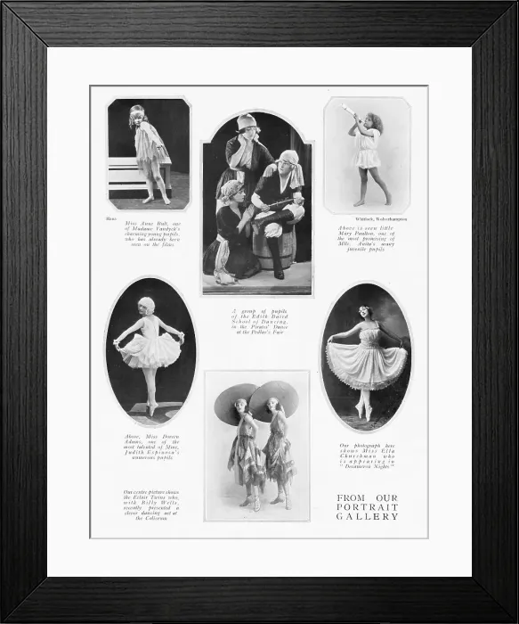 Framed Print : Six portraits of dancers, October 1922 Framed Print : Six portraits of dancers, October 1922
