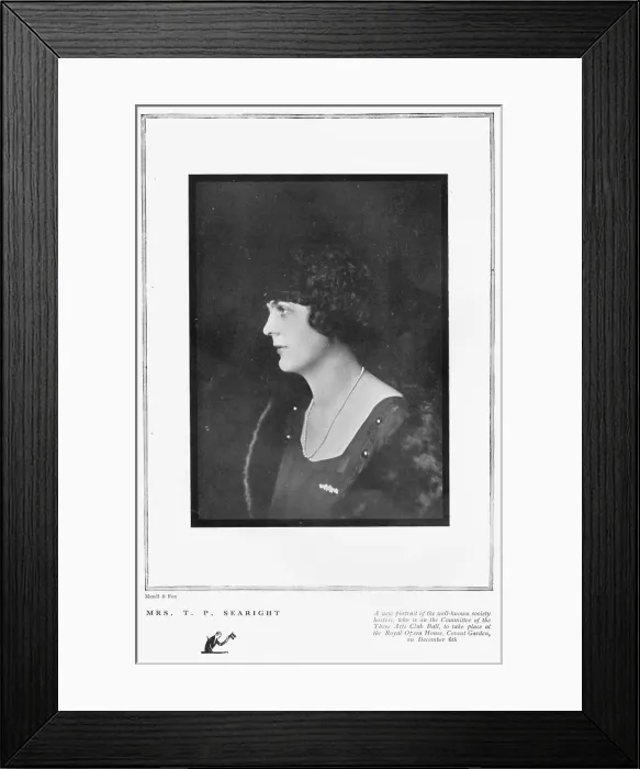 Framed Print : Mrs T. P. Searight, well known society hostess Framed Print : Mrs T. P. Searight, well known society hostess