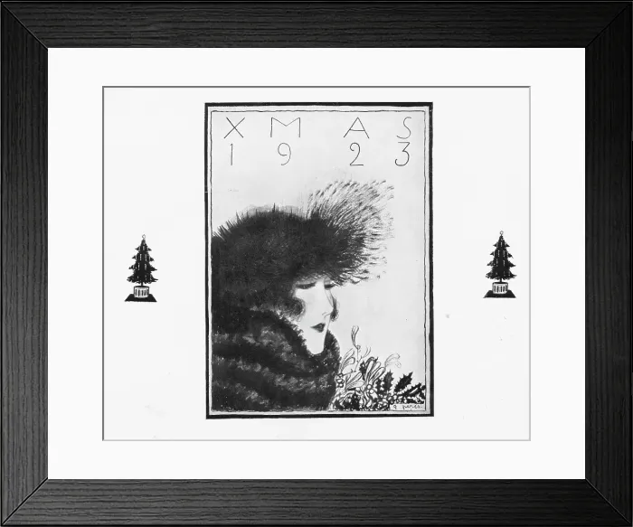 Framed Print : Christmas 1923 Art deco sketch by G. Peres Framed Print : Christmas 1923 Art deco sketch by G. Peres