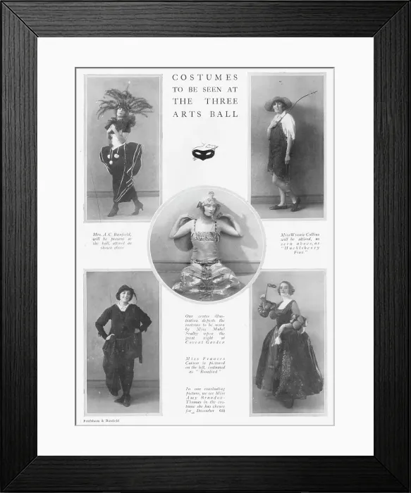 Framed Print : Five costumes to be seen at the Three Arts Ball Framed Print : Five costumes to be seen at the Three Arts Ball