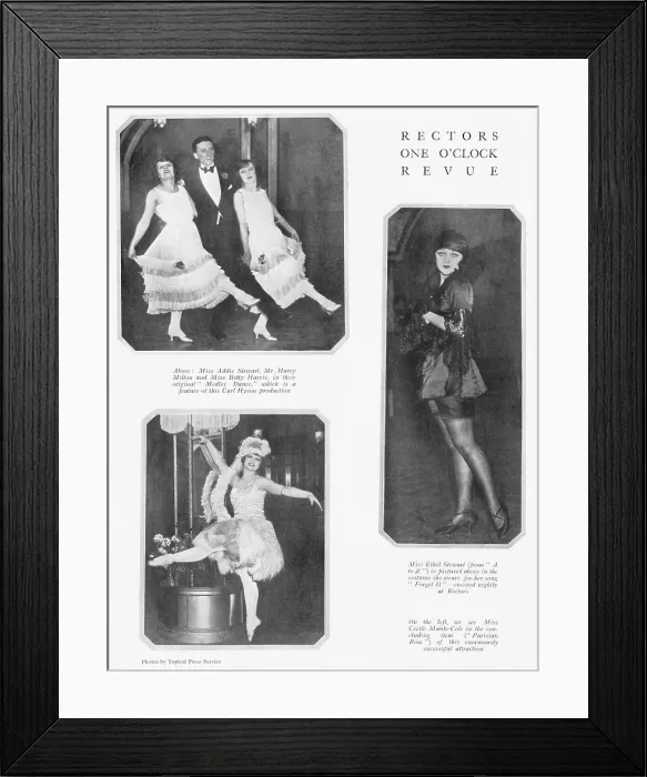 Framed Print : Rector's One O'Clock Revue, cabaret show
