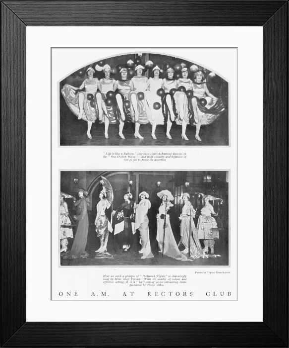 Framed Print : Rector's One O'Clock Revue, cabaret Framed Print : Rector's One O'Clock Revue, cabaret