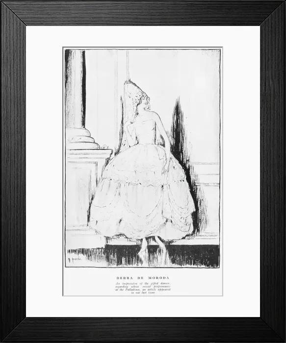 Framed Print : A sketch of the dancer Derra De Moroda by G. Peres Framed Print : A sketch of the dancer Derra De Moroda by G. Peres
