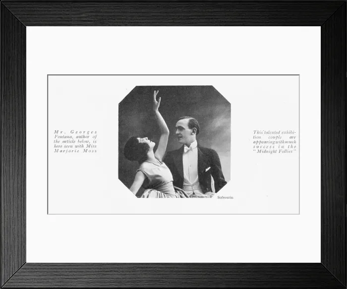 Framed Print : The dancing team of Georges Fontana and Marjorie Moss Framed Print : The dancing team of Georges Fontana and Marjorie Moss