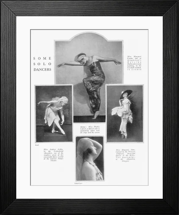 Framed Print : Four solo dancers, December 1923 Framed Print : Four solo dancers, December 1923