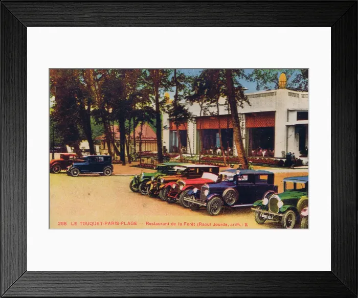 Framed Print : A view outside the Restaurant de La Foret, Le Touquet, 1920s Framed Print : A view outside the Restaurant de La Foret, Le Touquet, 1920s