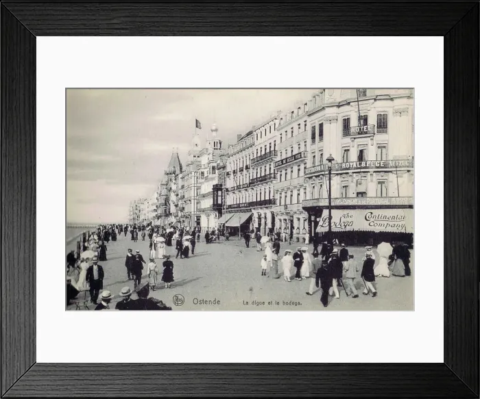 Framed Print : Seafront promenade at Ostend with the Hotel Royal Belge Framed Print : Seafront promenade at Ostend with the Hotel Royal Belge