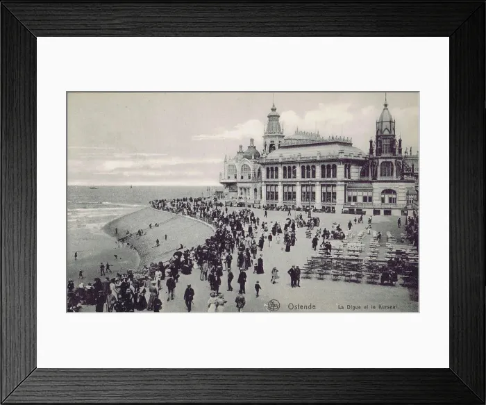 Framed Print : A view of the seafront at Ostend in front of the Kursall Framed Print : A view of the seafront at Ostend in front of the Kursall