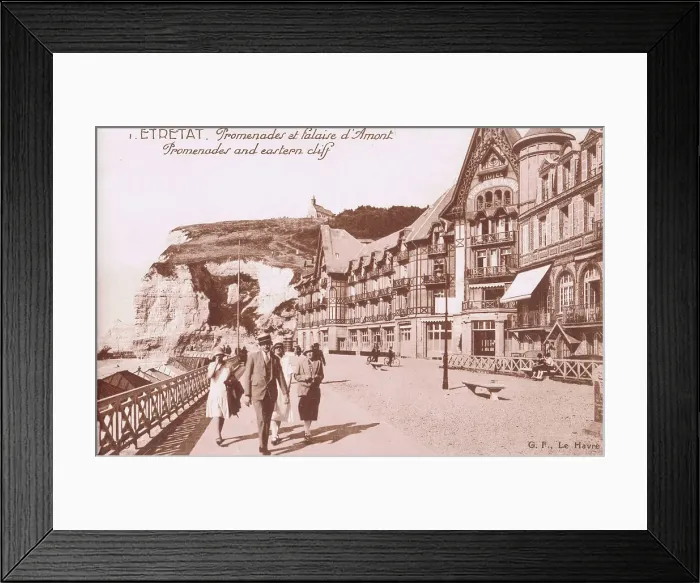 Framed Print : A view of the promenade at Etretat and the Eastern Cliff Framed Print : A view of the promenade at Etretat and the Eastern Cliff