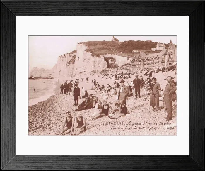 Framed Print : Etretat with the Eastern Cliffs in the background Framed Print : Etretat with the Eastern Cliffs in the background