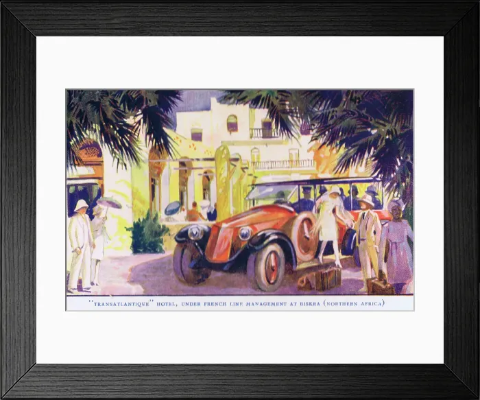 Framed Print : Fashionable guests - Transatlantique Hotel at Biskra Framed Print : Fashionable guests - Transatlantique Hotel at Biskra