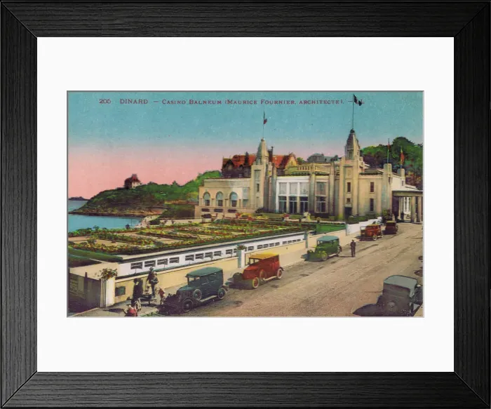 Framed Print : An exterior view of the Balneum Casino at Dinard, 1920s