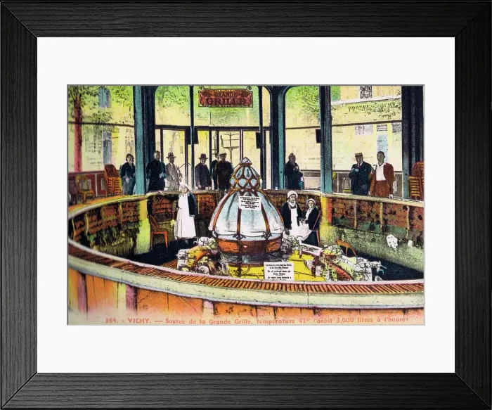 Framed Print : Source de la Grande Grille at Vichy, 1920s