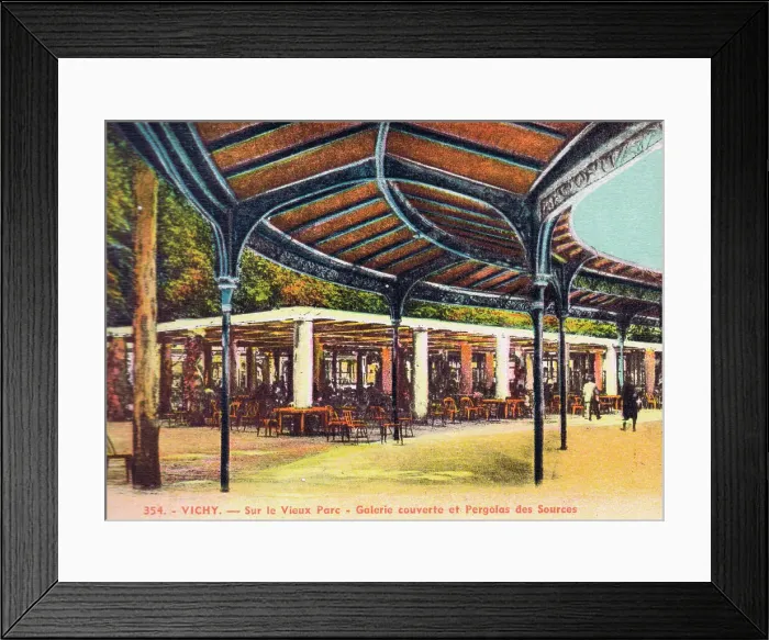 Framed Print : The covered gallery ouside of the Pergolas des Sources Framed Print : The covered gallery ouside of the Pergolas des Sources