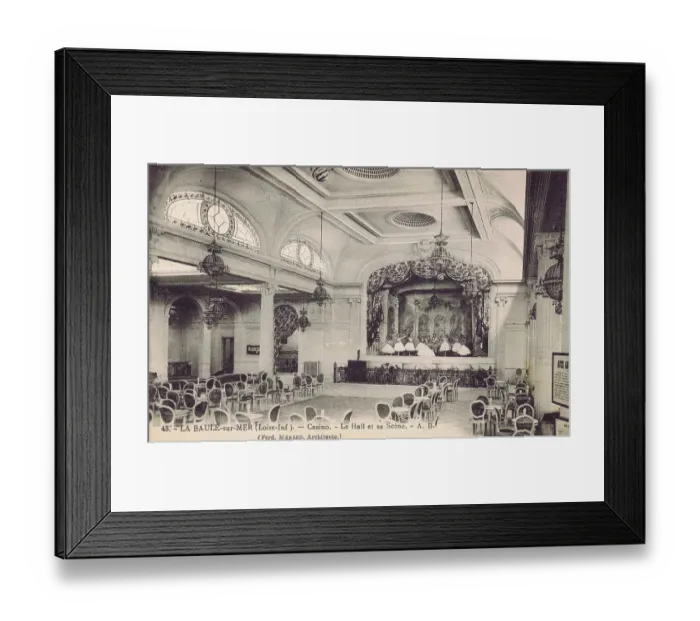 Framed Print : Main entertainment hall in the Casino at La Baule Framed Print : Main entertainment hall in the Casino at La Baule