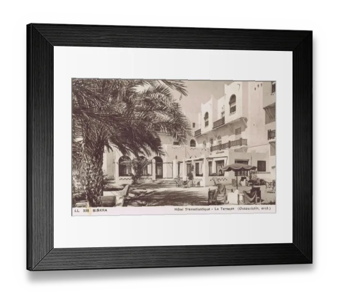 Framed Print : External view of the Hotel Transatlantique with its terrace Framed Print : External view of the Hotel Transatlantique with its terrace
