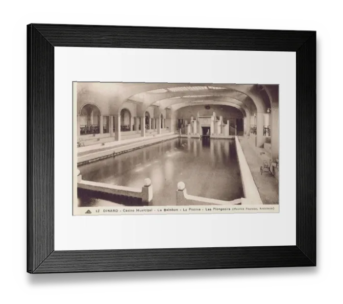 Framed Print : Swimming pool in the Casino Municipal - La Balneum - Dinard Framed Print : Swimming pool in the Casino Municipal - La Balneum - Dinard