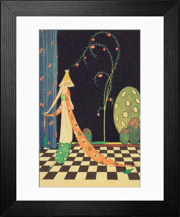 Framed Print : Art deco sketch by S. S. Longley, 1920s Framed Print : Art deco sketch by S. S. Longley, 1920s