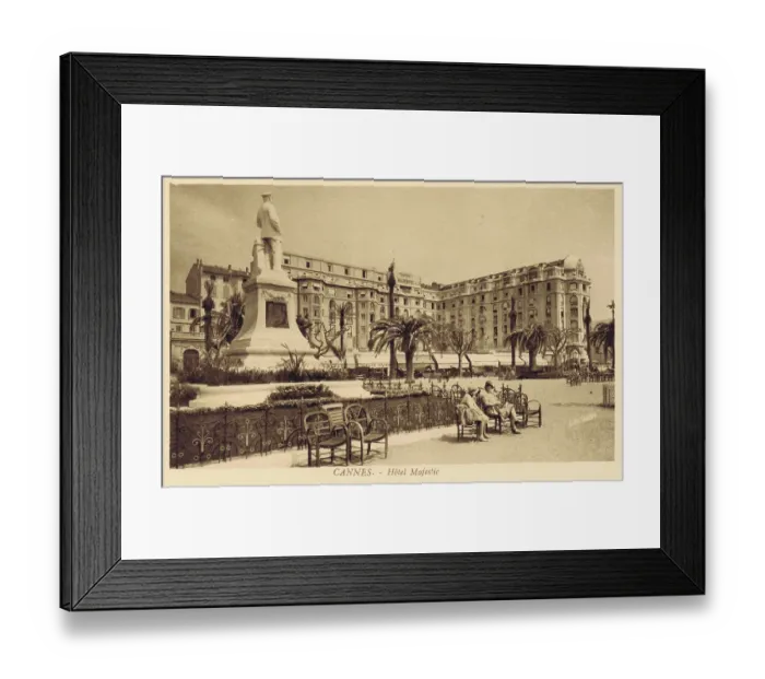 Framed Print : Exterior view of the Hotel Majestic in Cannes, 1920s Framed Print : Exterior view of the Hotel Majestic in Cannes, 1920s