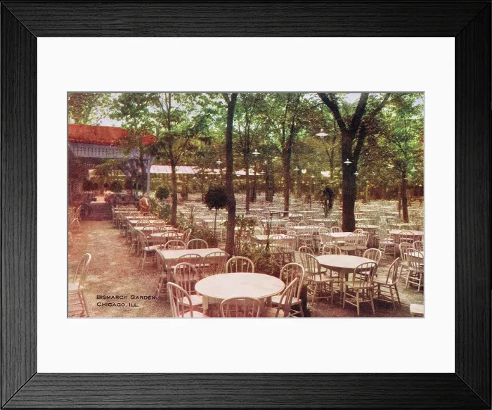 Framed Print : The outdoor Bismark Gardens - Chicago cabaret venue Framed Print : The outdoor Bismark Gardens - Chicago cabaret venue