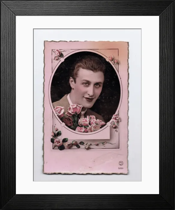 Framed Print : Postcard of effete French man, 1920s Framed Print : Postcard of effete French man, 1920s