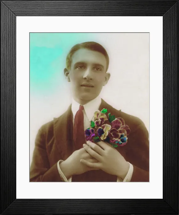 Framed Print : Postcard of effete French man, 1920s Framed Print : Postcard of effete French man, 1920s