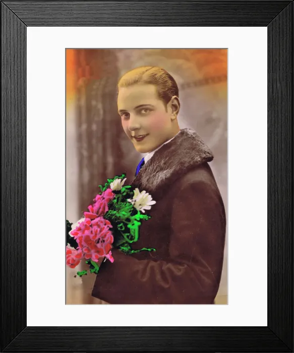Framed Print : Postcard of effete French man, 1920s Framed Print : Postcard of effete French man, 1920s