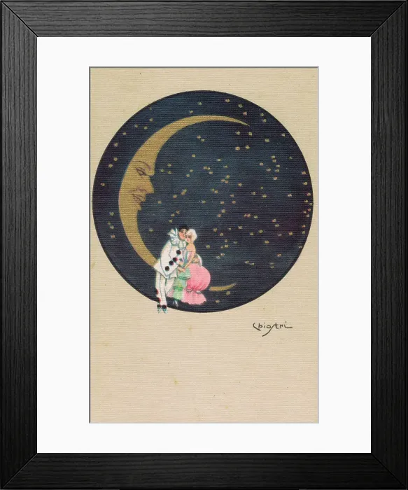 Framed Print : Postcard with illustration by Chiostri, 1920s Framed Print : Postcard with illustration by Chiostri, 1920s