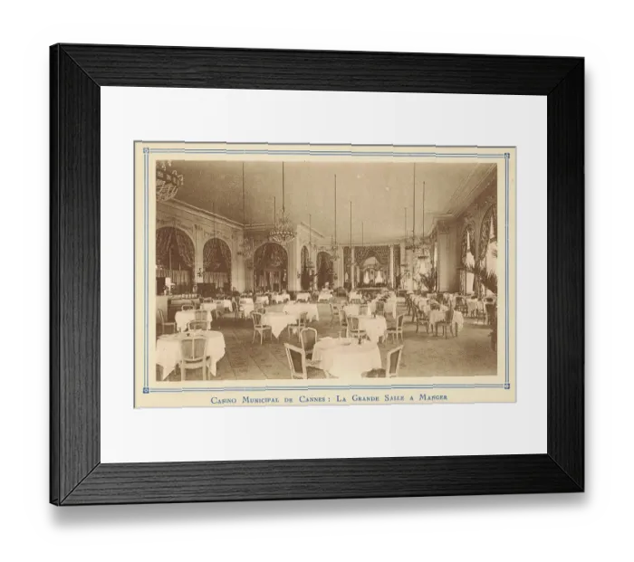 Framed Print : Casino Municipal de Cannes - La Grande Salle a Manager