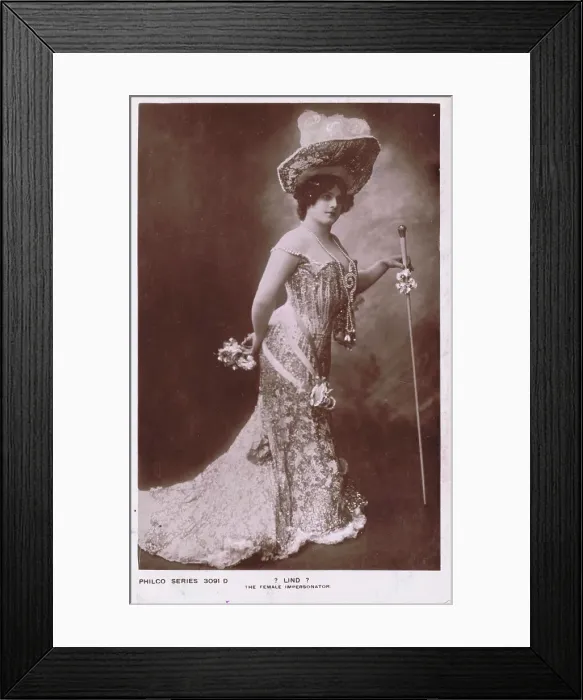 Framed Print : The famous Swedish female impersonator Lind Framed Print : The famous Swedish female impersonator Lind