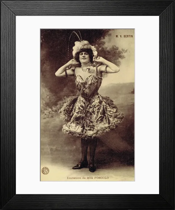 Framed Print : Famous French female impersonator M. R. Bertin
