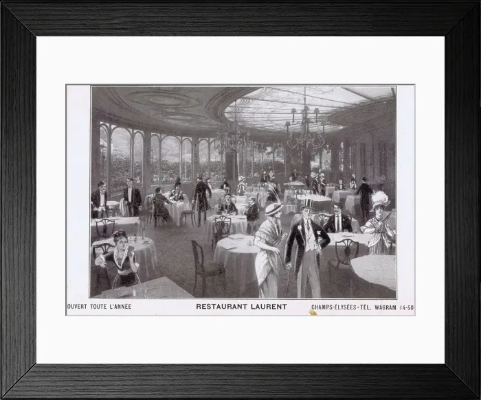 Framed Print : An interior view of Restaurant Laurent, Paris, 1920s Framed Print : An interior view of Restaurant Laurent, Paris, 1920s