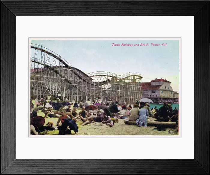 Framed Print : The scenic railway and Beach at Venice, California Framed Print : The scenic railway and Beach at Venice, California