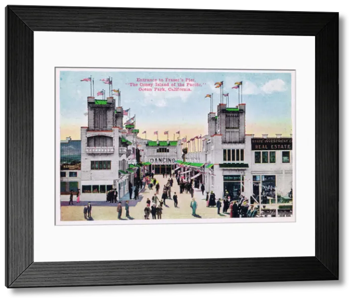 Framed Print : Entrance to Fraser's Pier, Ocean Park, Venice Beach Framed Print : Entrance to Fraser's Pier, Ocean Park, Venice Beach