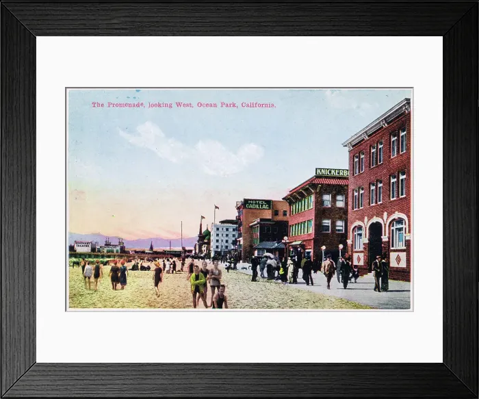 Framed Print : The Promenade looking West, Ocean Park, Venice Beach, Califo Framed Print : The Promenade looking West, Ocean Park, Venice Beach, Califo