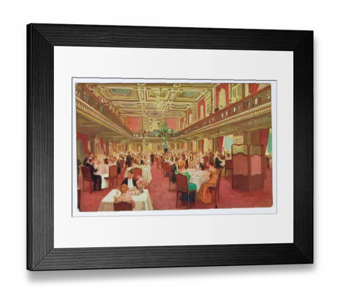 Framed Print : An interior view of the main restaurant at the Trocadero