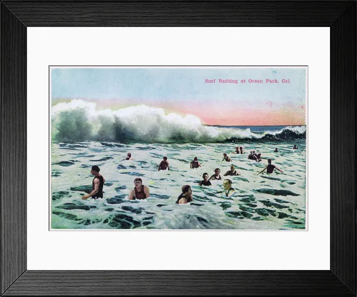 Framed Print : Surf Bathing at Ocean Park, Venice Beach, California Framed Print : Surf Bathing at Ocean Park, Venice Beach, California