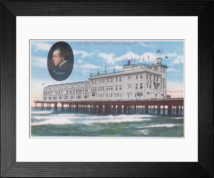 Framed Print : The exterior of Nat Goodwin's Cafe, Ocean Park, California Framed Print : The exterior of Nat Goodwin's Cafe, Ocean Park, California